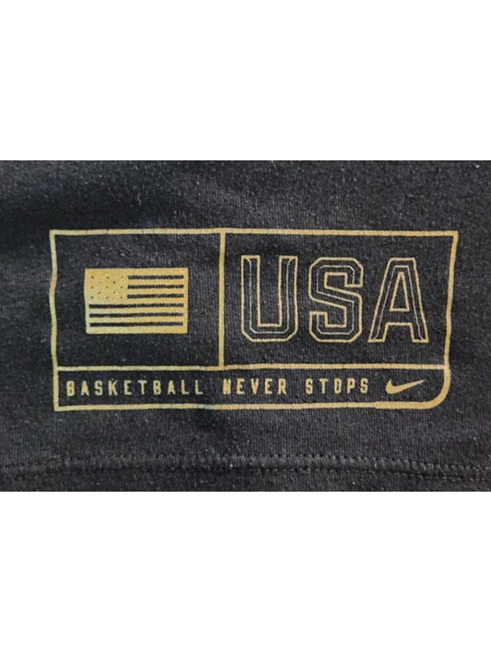 Nike USA Basketball T-Shirt Men's Large Black 
